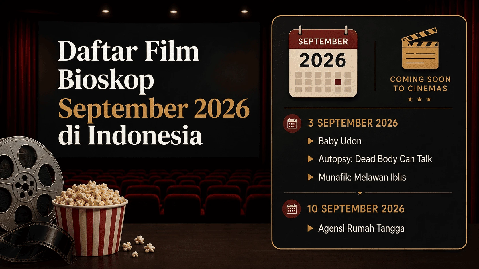 Daftar Film Bioskop September 2026 di Indonesia