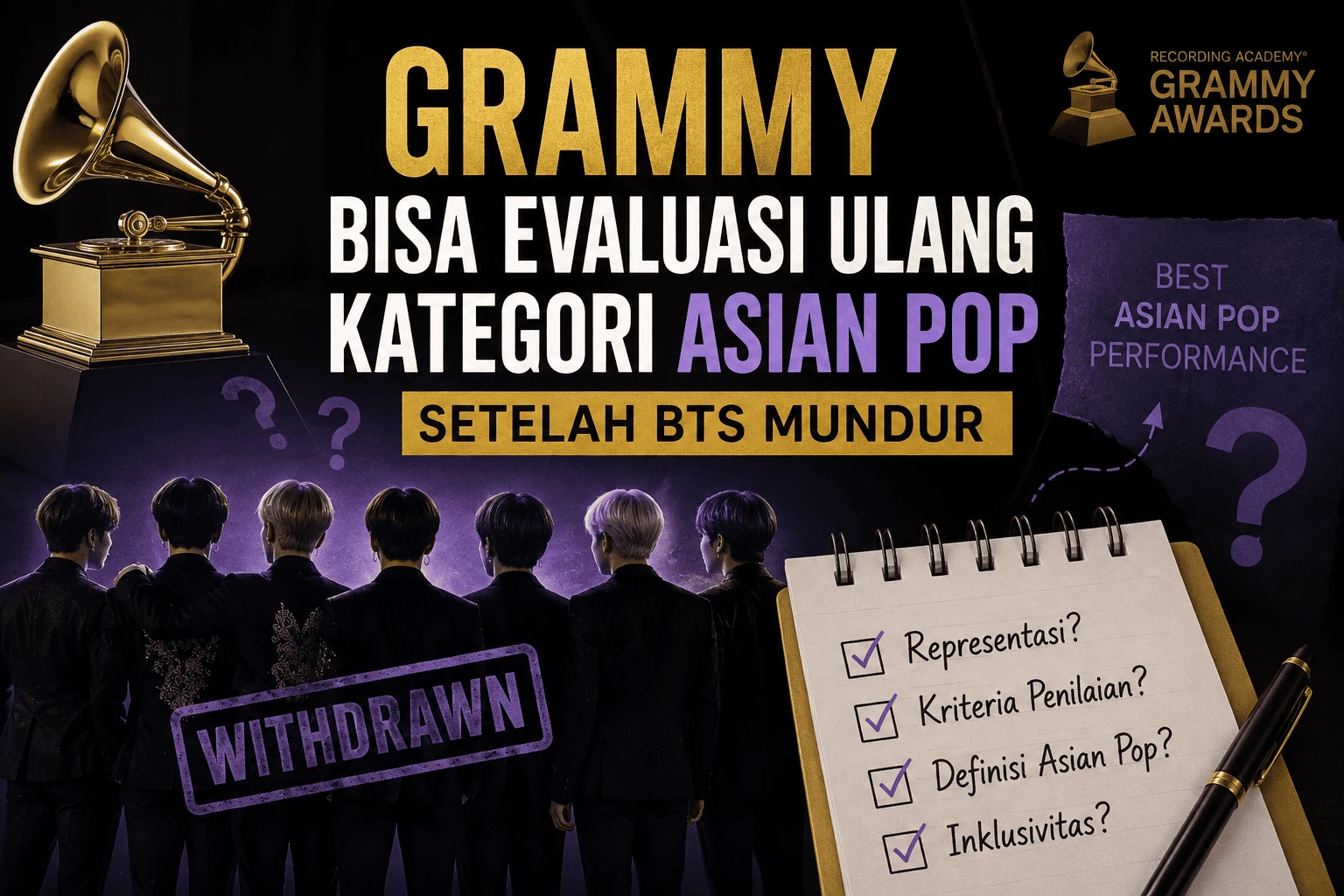 GRAMMY Bisa Evaluasi Ulang Kategori Asian Pop Setelah BTS Mundur