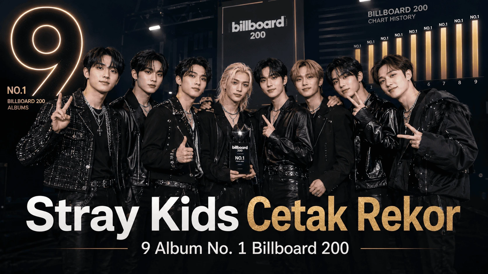 Stray Kids Cetak Rekor dengan 9 Album No. 1 Billboard 200